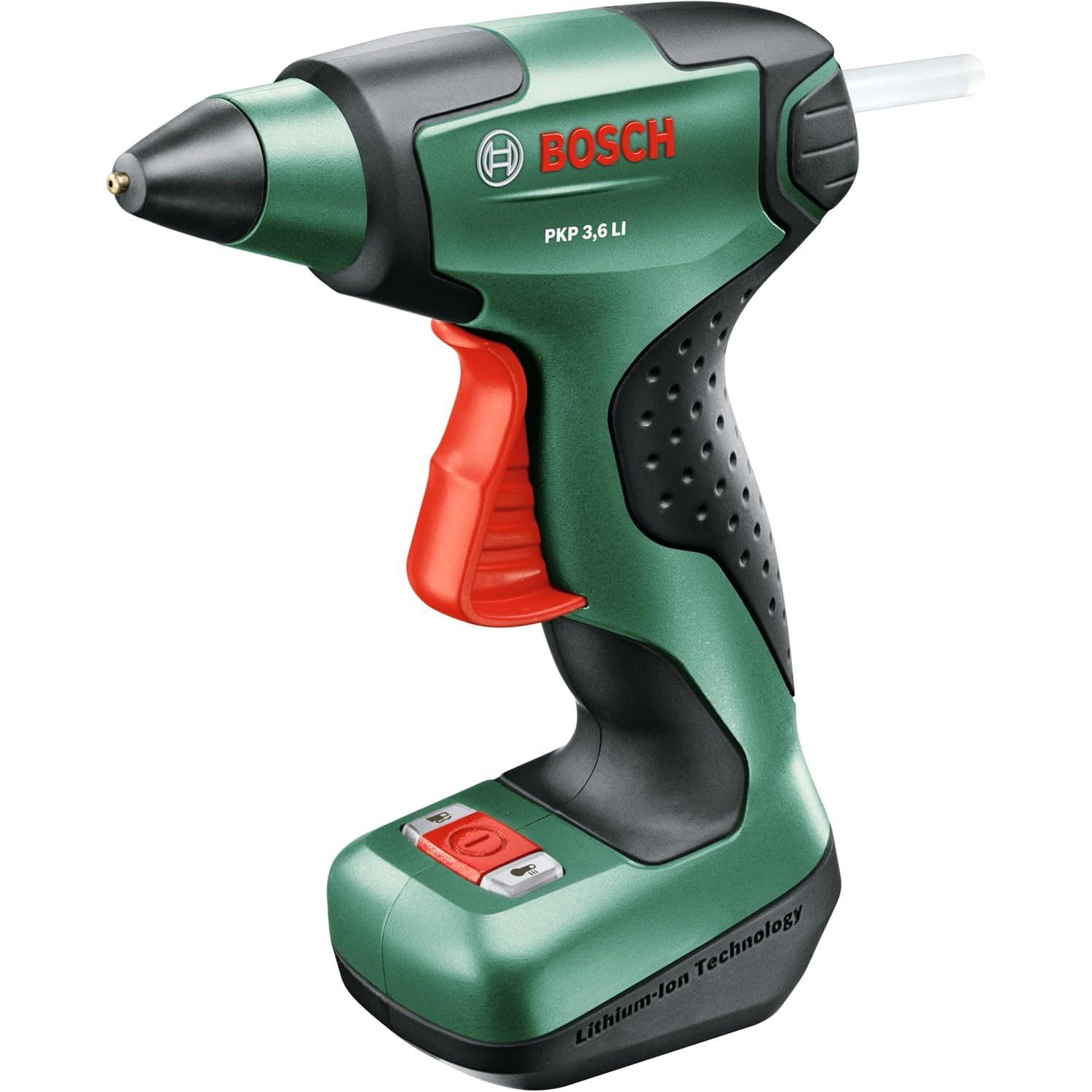 BOSCH 0603264600 Pistola de pegamento termofusible a batería PKP 3.6 LI (incluye batería y cargador)