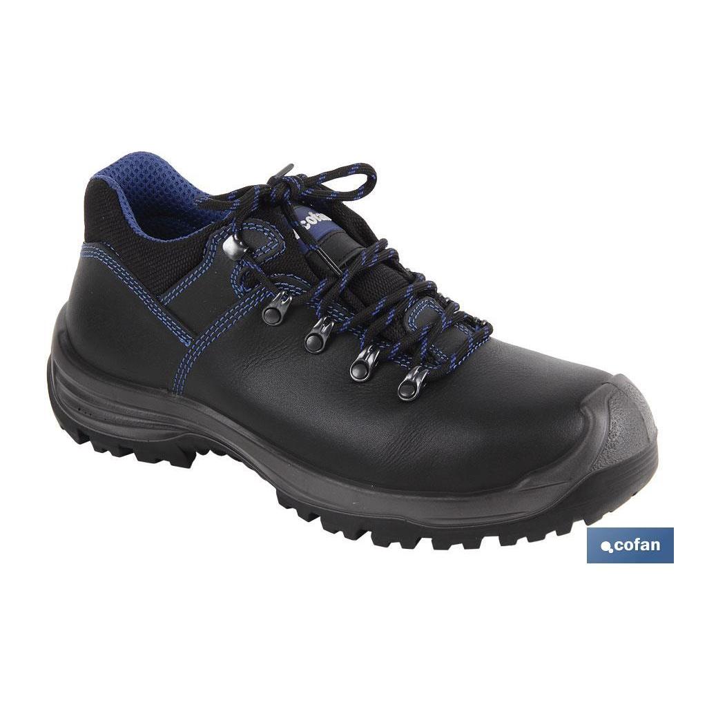 COFAN - Zapato de Piel | Seguridad S-3 | Modelo Apolo | Puntera de Carbono Light | Color Negro