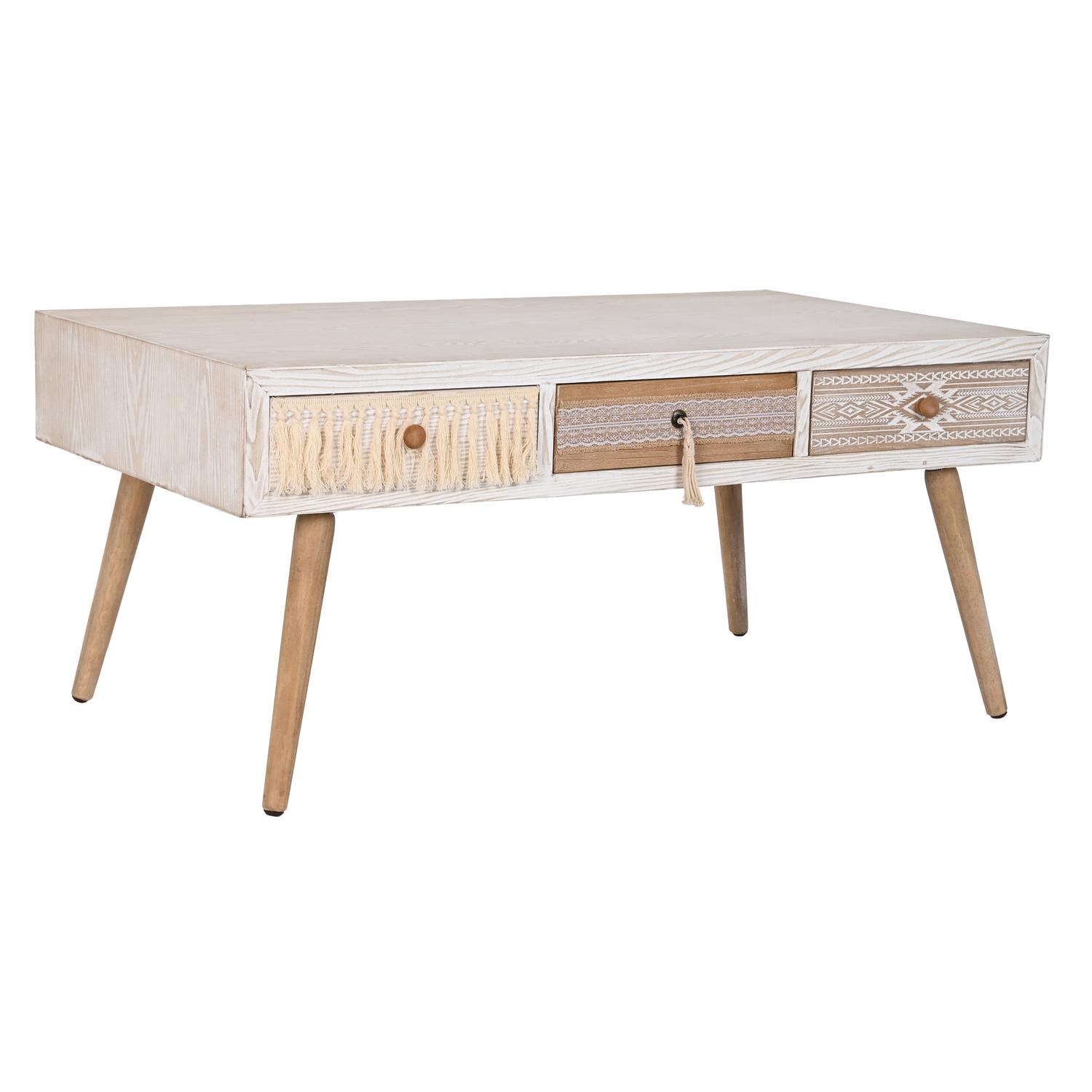 Mesa Centro Abeto Algodon 110X60X50 Blanco - Fijalo - El mejor complemento para tu hogar.
