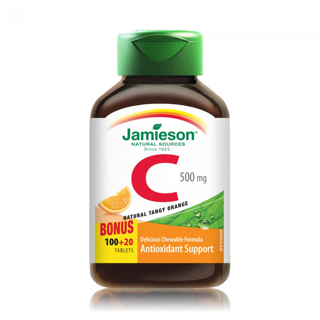 Jamieson Vitamina C 500mg Sabor Naranja 100 Comprimidos Masticables