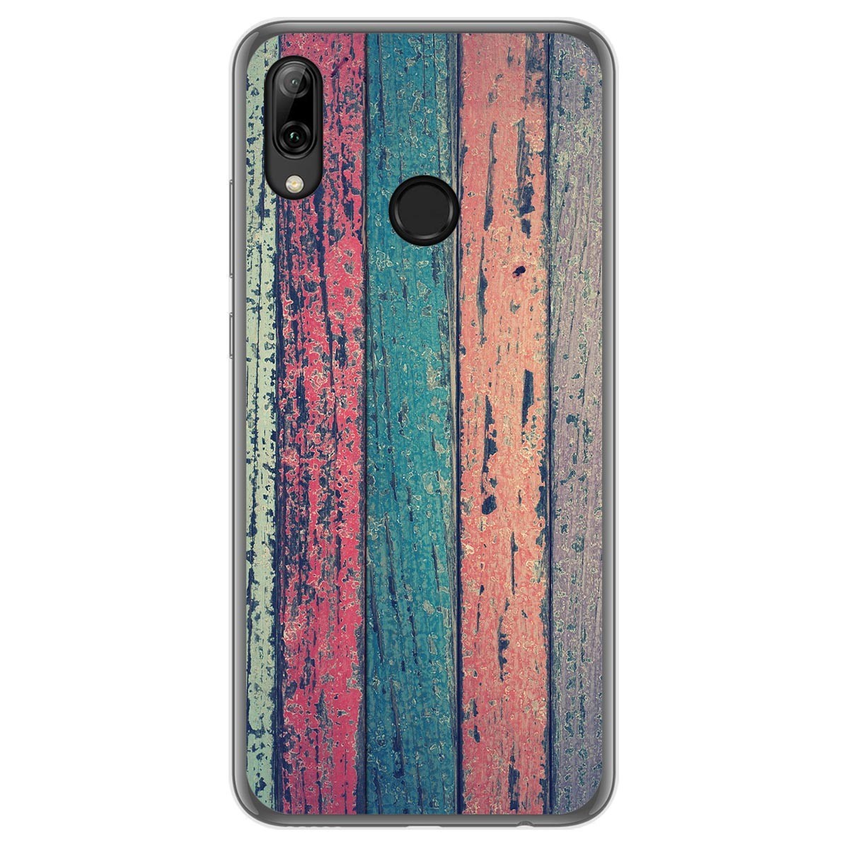 Tumundosmartphone Funda Gel Tpu para Huawei P Smart 2019 / Honor 10 Lite diseño Madera 10 Dibujos