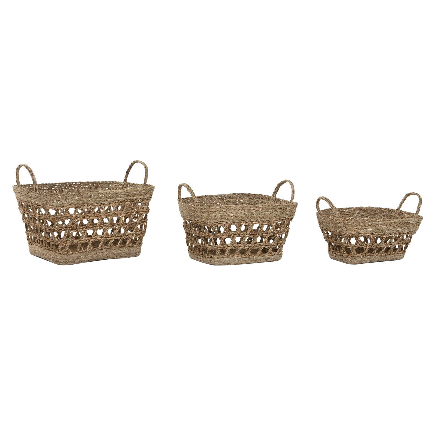 Cesta set 3 seagrass 45x35x35 natural , La mejor decoración para tu hogar.