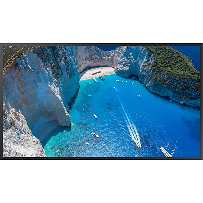 Señalización digital con pantalla plana Samsung 4K Ultra HD de 75 pulgadas, color negro