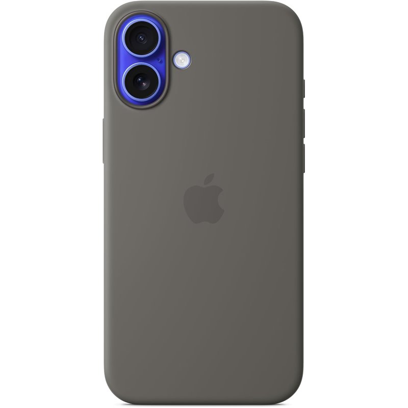 Funda de Silicona Apple con MagSafe para iPhone 16 Plus - Gris Piedra