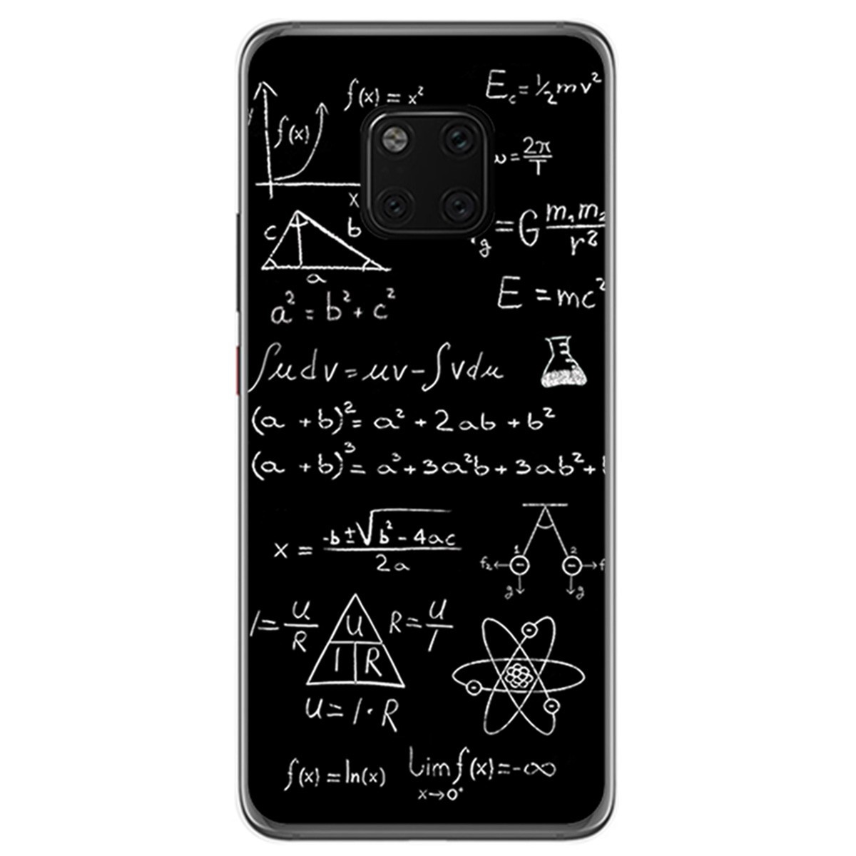 Tumundosmartphone Funda Gel Tpu para Huawei Mate 20 Pro Diseño Formulas Dibujos