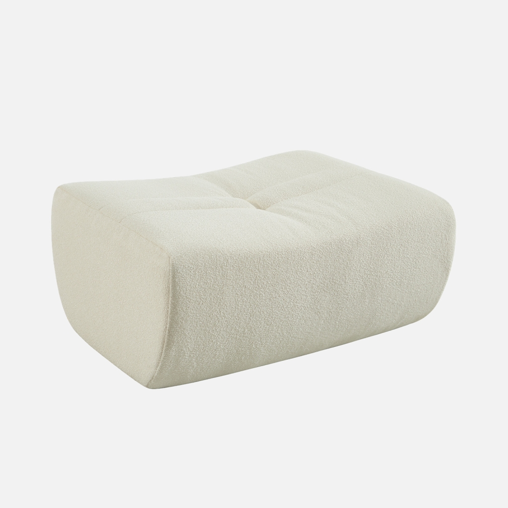 sweeek - Reposapiés para sillón Sokol de borreguito texturizado , Sokol borreguito , 88x70x35