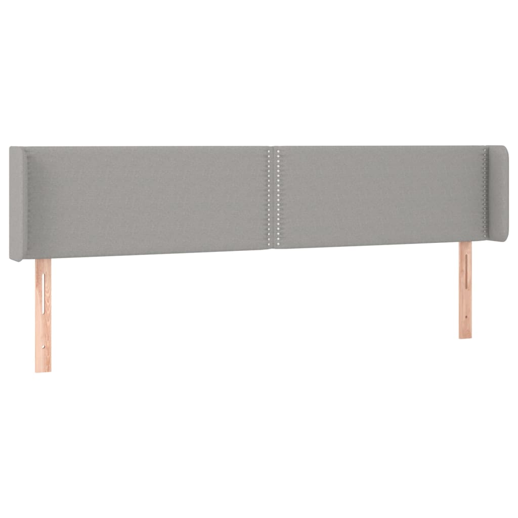 vidaXL Cabecero con LED de tela gris claro 183x16x78/88 cm