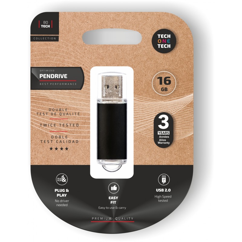Techonetech basic memoria usb 2.0 16gb (pendrive)