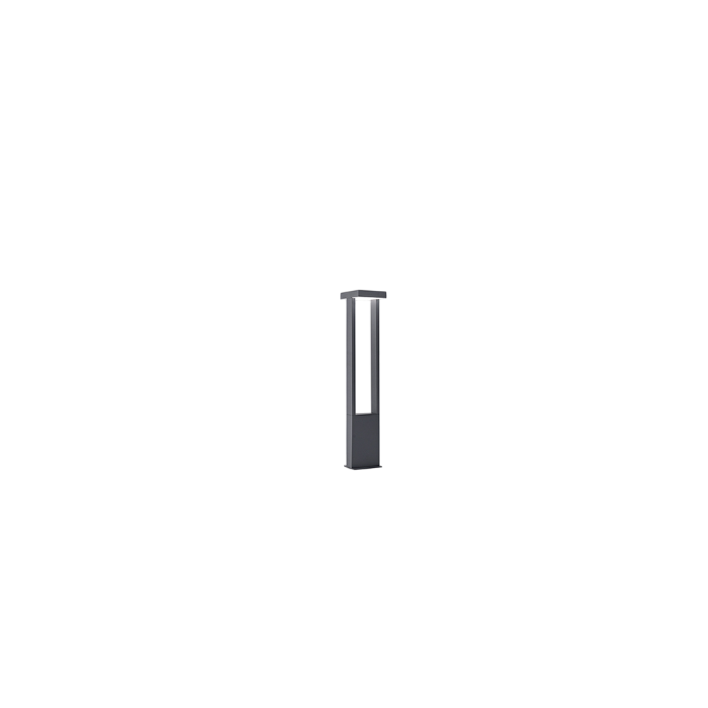 Kapp - Bolardo LED de jardín de 14 W, IP65, 1120 lm, 65 cm de altura, 3000 K, aluminio pintado, bolardo para exteriores, antracita mate - Perenz