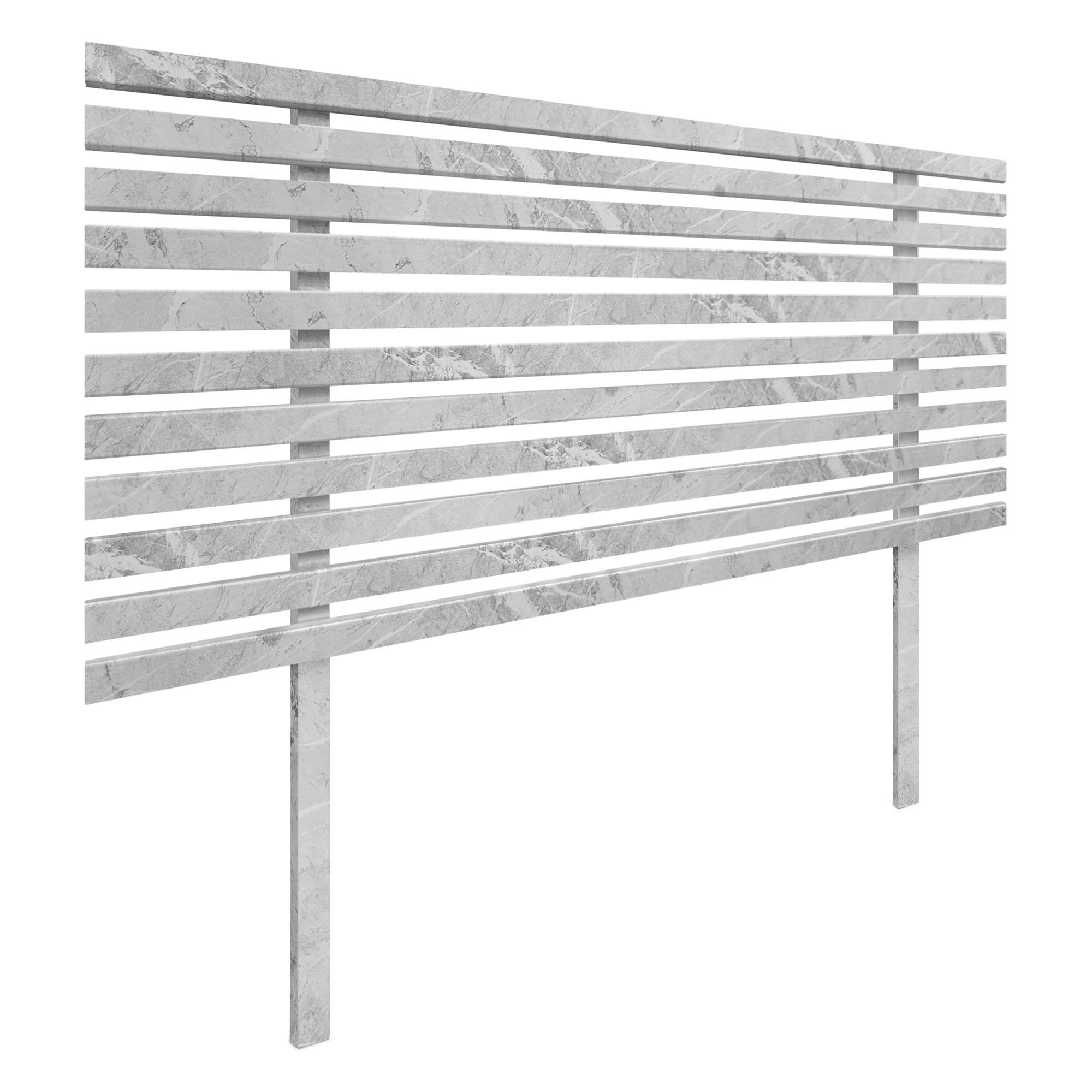 DHOME Cabecero de Madera reciclada DM Estilo Japones con Patas Cama Palets Herrajes incluidos