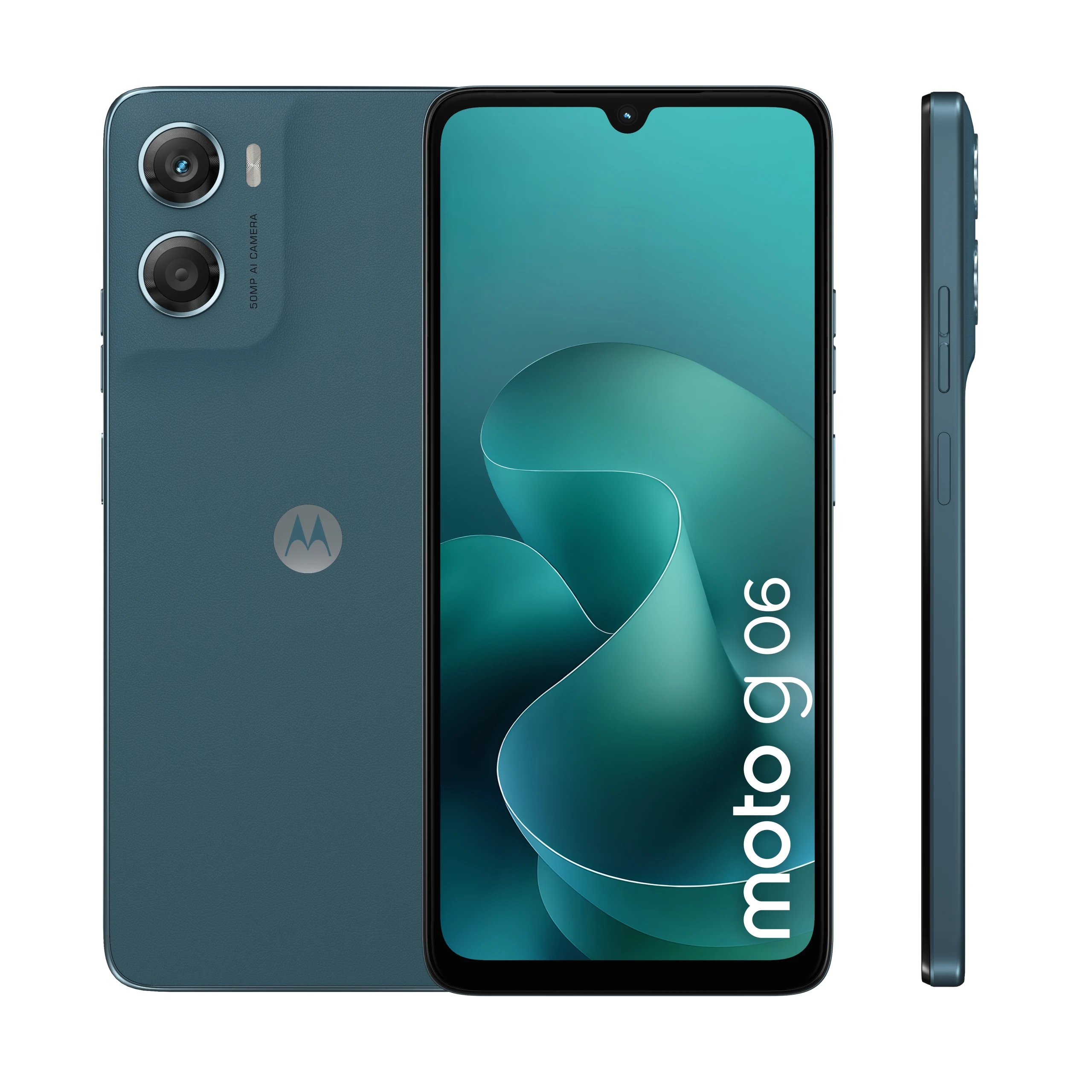 Motorola - Smartphone G06 PBA20017SE con pantalla de 6,88 pulgadas HD+ y tasa de refresco de 120 Hz, 256 GB y 4 GB RAM, resistente al polvo y salpicaduras IP64, color azul