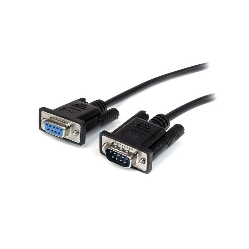 StarTech.com - Cable 2m Extensión Directo Straight Through Serie Serial RS232 Vídeo EGA DB9 Macho a Hembra MXT1002MBK