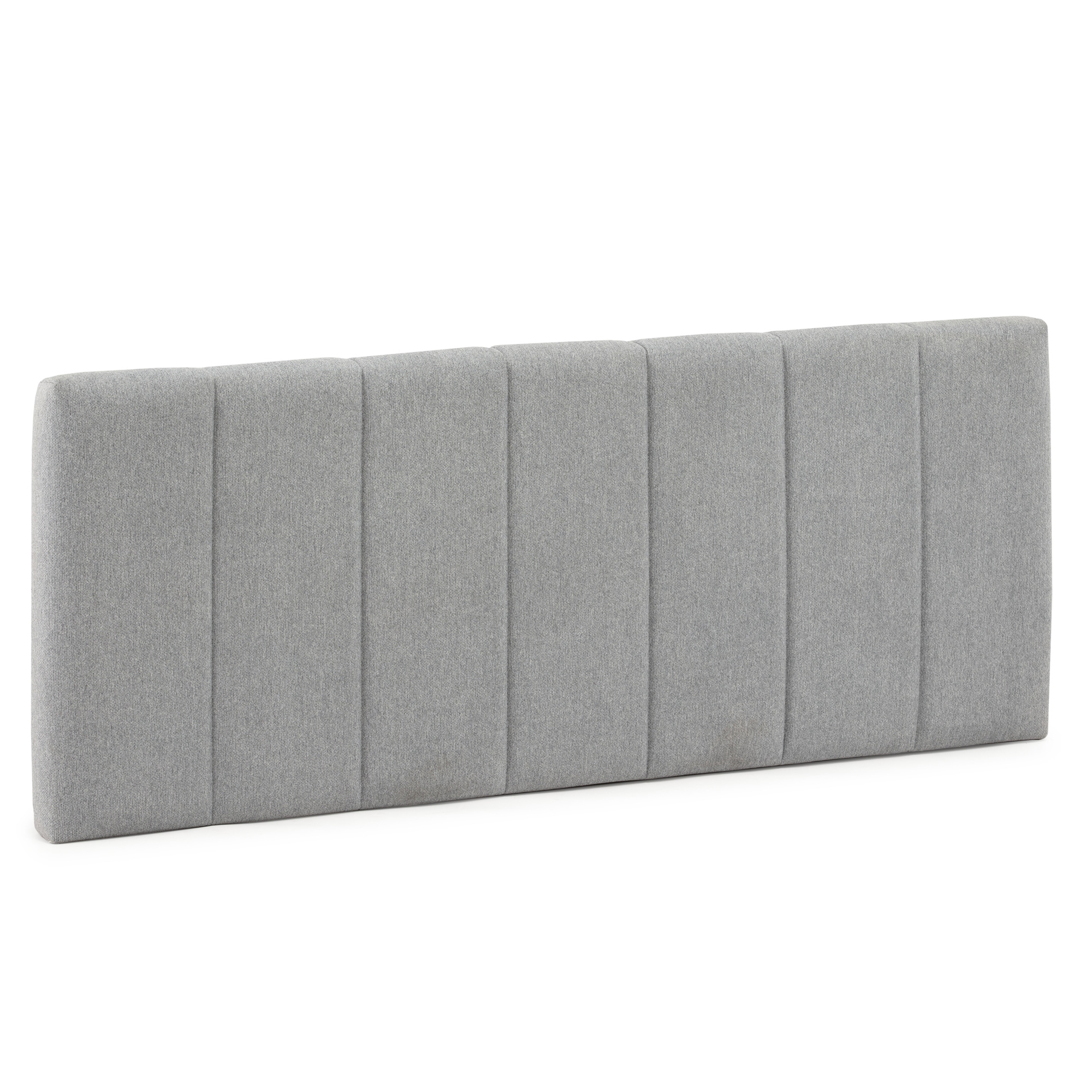 VS Venta-Stock Cabecero Creta Gris Tapizado 140x60 con Bordado y Acolchado de Alta Calidad