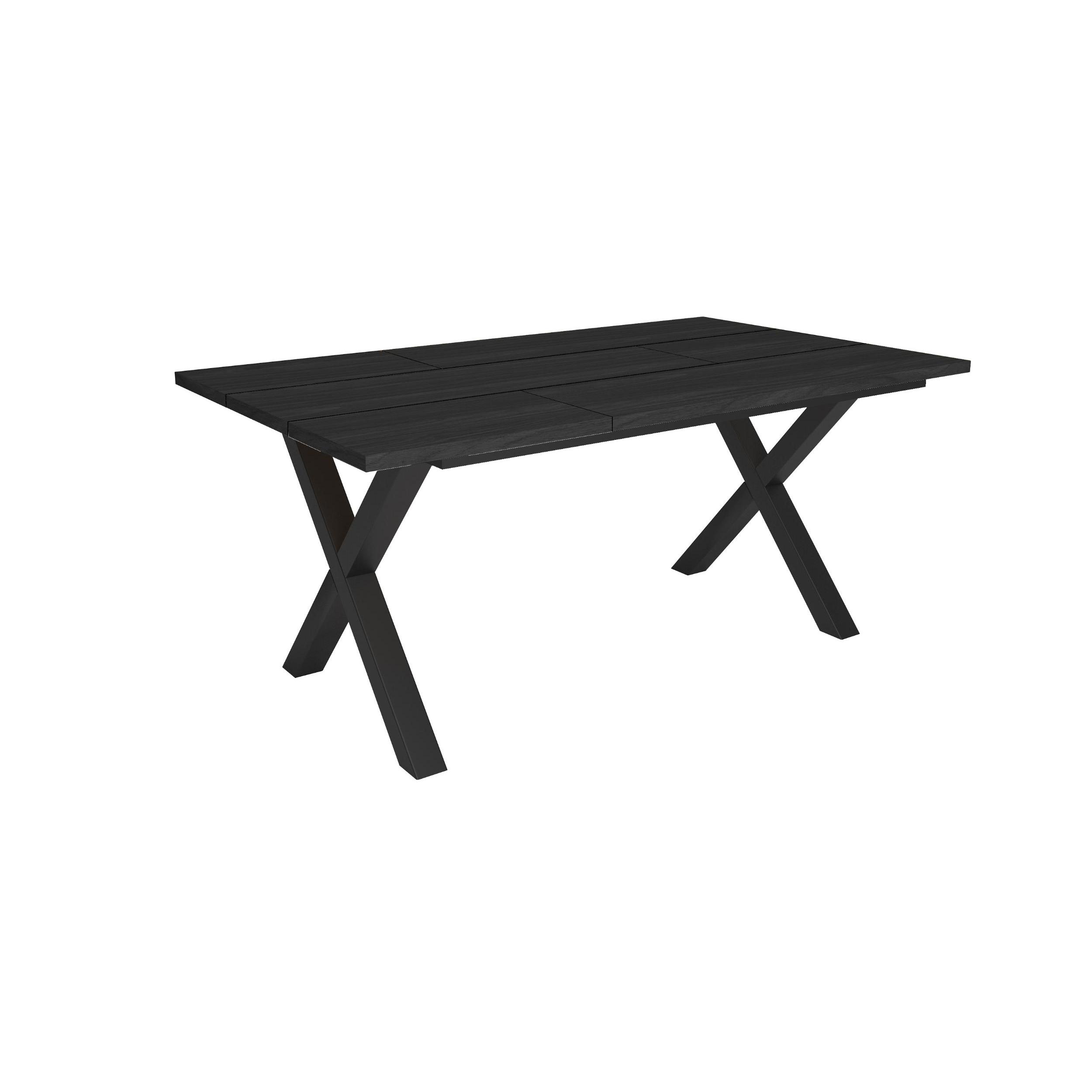 Skraut Home, Mesa Comedor, Mesa Fija Cocina y Salón, 167x90x74cm, Para 8 Comensales, Muebles Comedor, Estilo Industrial, Negro