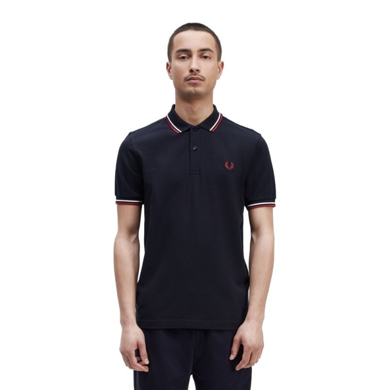 POLO FRED PERRY MARINO TWIN TIPPED SHIRT T55