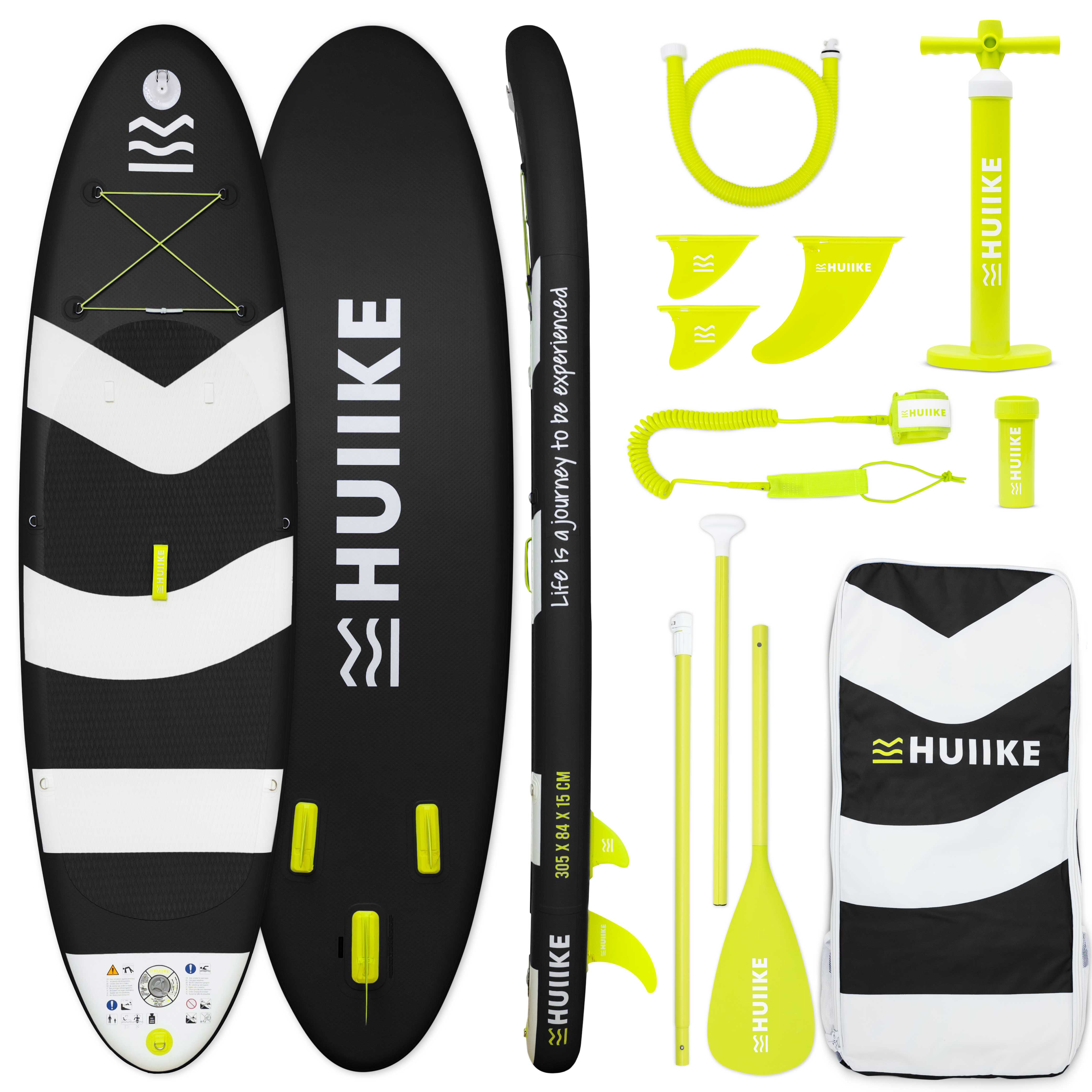 Tabla Paddle Surf Hinchable con Accesorios Premium - HUIIKE | Tabla Padel Surf Hinchable con Remo de Aluminio Inflador Leash | PadelSurf Stand Up Paddle Board Gran Estabilidad Resistencia | SUP Board
