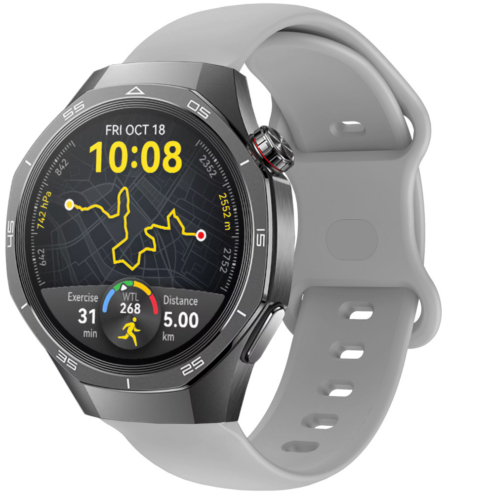 Correa de silicona para Huawei Watch GT 5 - 46mm / GT 5 - 46mm / GT 4 - 46mm / Amazfit GTR 4 / Bip 5 / Garmin Vivoactive 4, Diseño Doble Aro Ancho 22mm