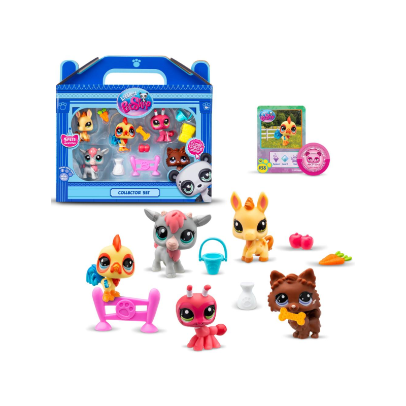 Littlest Pet Shop Pack De 5 Collector Set Surtido/Modelo aleatorio (Una unidad)(Bandai BF00579)