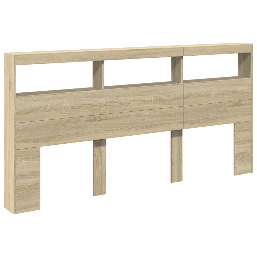 vidaXL Cabecero de cama con luz LED 200x17x102 cm