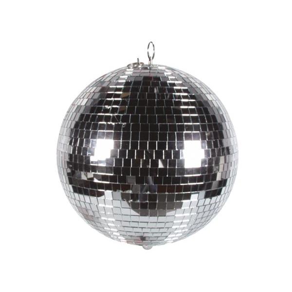 HQ-Power Bola de espejo disco Ø 30 cm, efectos de luz espectaculares para fiestas, sistema de colgación segura y vidrio facetado, accesorio de la pista de baile para disco y más