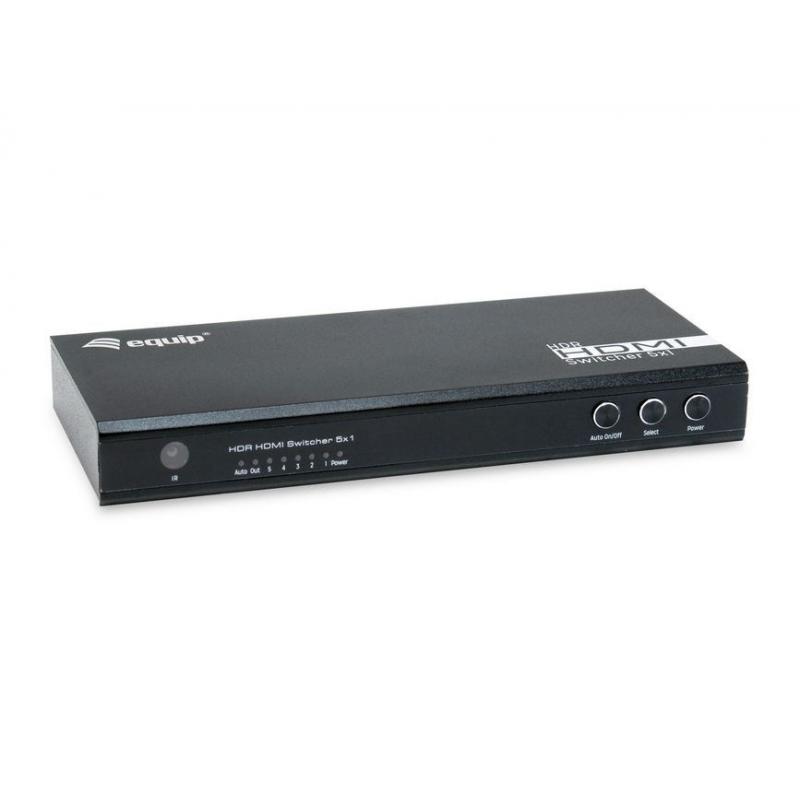 Conmutador de vídeo HDMI 2.0, negro, Equip