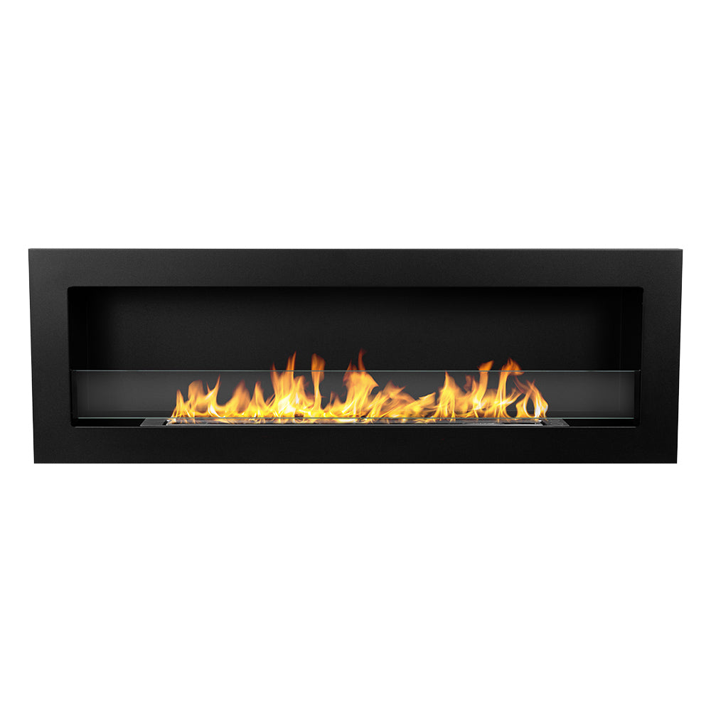 Chimenea de bioetanol empotrada en la pared biochimenea 120x40 LIVORNO 120 Negro