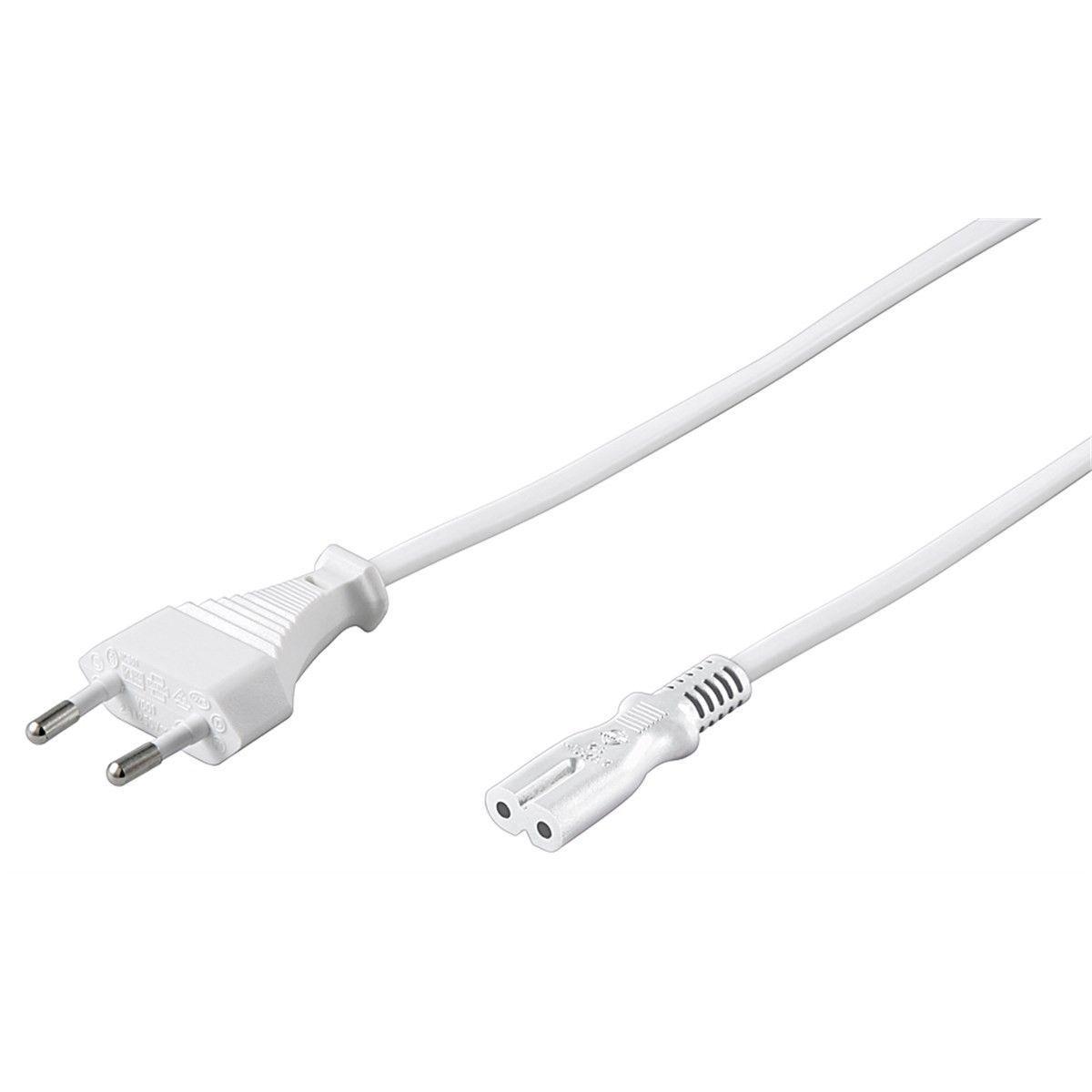 Cable Goobay Blanco 5m Conexión Tipo C CEE 7/16 Toma de Dispositivo C7