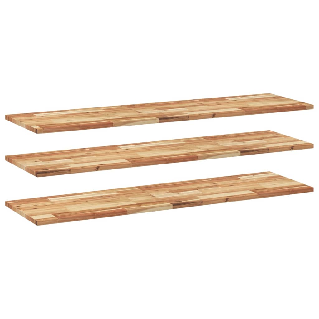 Vidaxl Estantes Flotantes 3 Uds Madera Acacia Sin Tratar 140x40x2 Cm Marrón