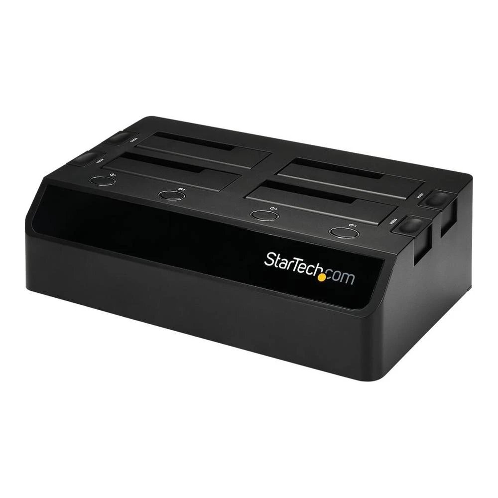 HUB Switch puertos 1 x USB 3.0 StarTech SDOCK4U33  | 4 bahías SATA 6 Gb/s (22 pines), compatible con SATA III (6 Gbps); diseño hot-swappable., Negro