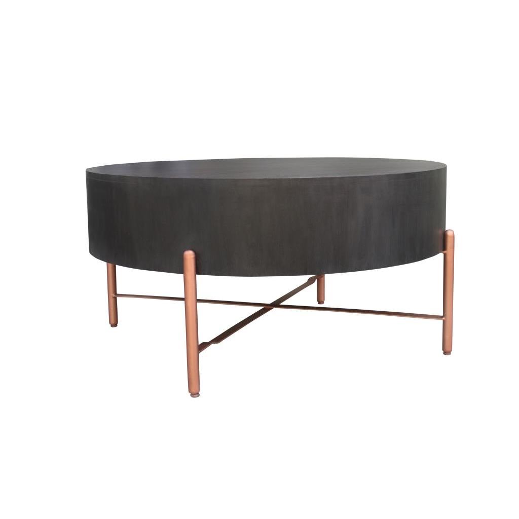 Mesa Centro Mango Metal 90X90X45 Negro - Fijalo - El mejor complemento para tu hogar.