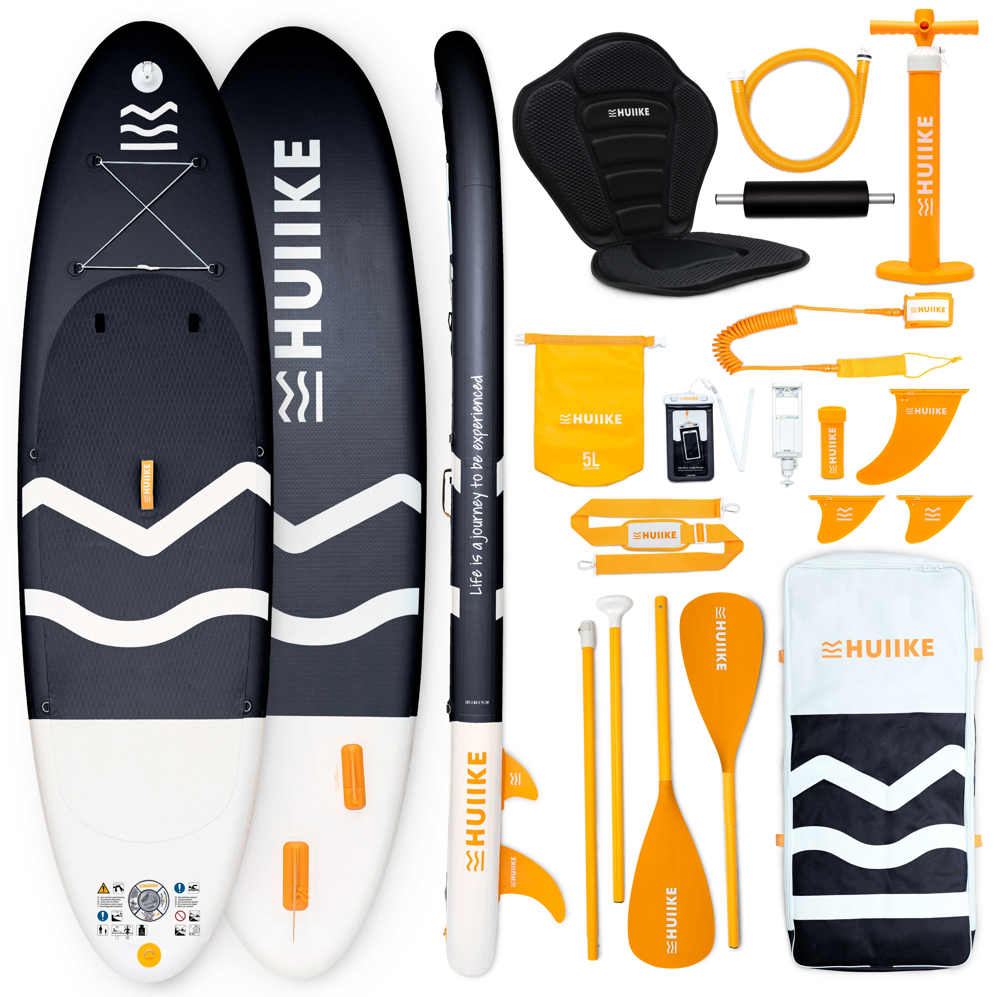 Tabla Paddle Surf Hinchable con Accesorios Premium - HUIIKE | Tabla Padel Surf Hinchable con Remo Doble Uso y Asiento Kayak | PadelSurf Stand Up Paddle con Gran Estabilidad y Resistencia | Paddle Board
