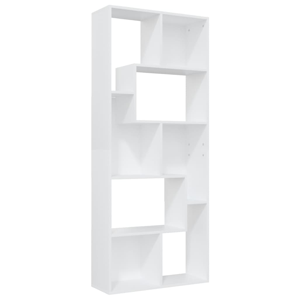 Vidaxl Estantería Librería Madera Contrachapada 67x24x161 Cm Blanco