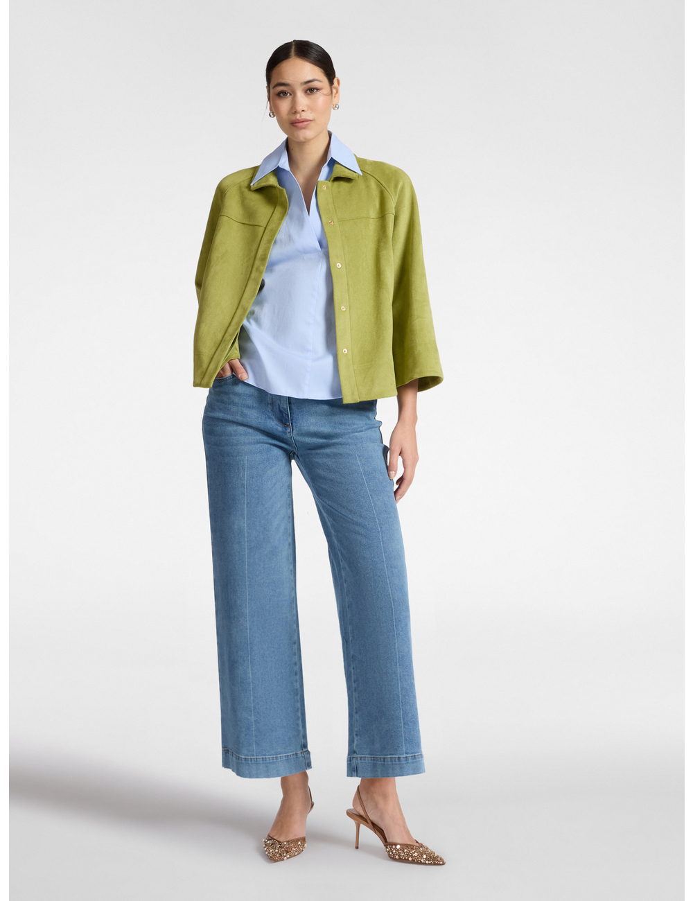 Elena Mirò - Jeans cropped de pierna ancha