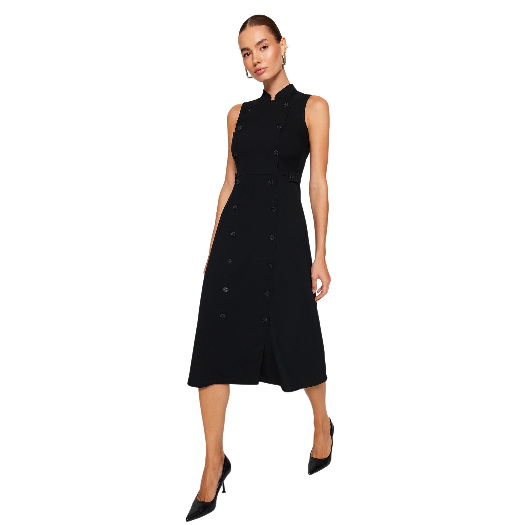 Trendyol Mujer Negro Vestido De - Elegante Y Moderno Talla 38