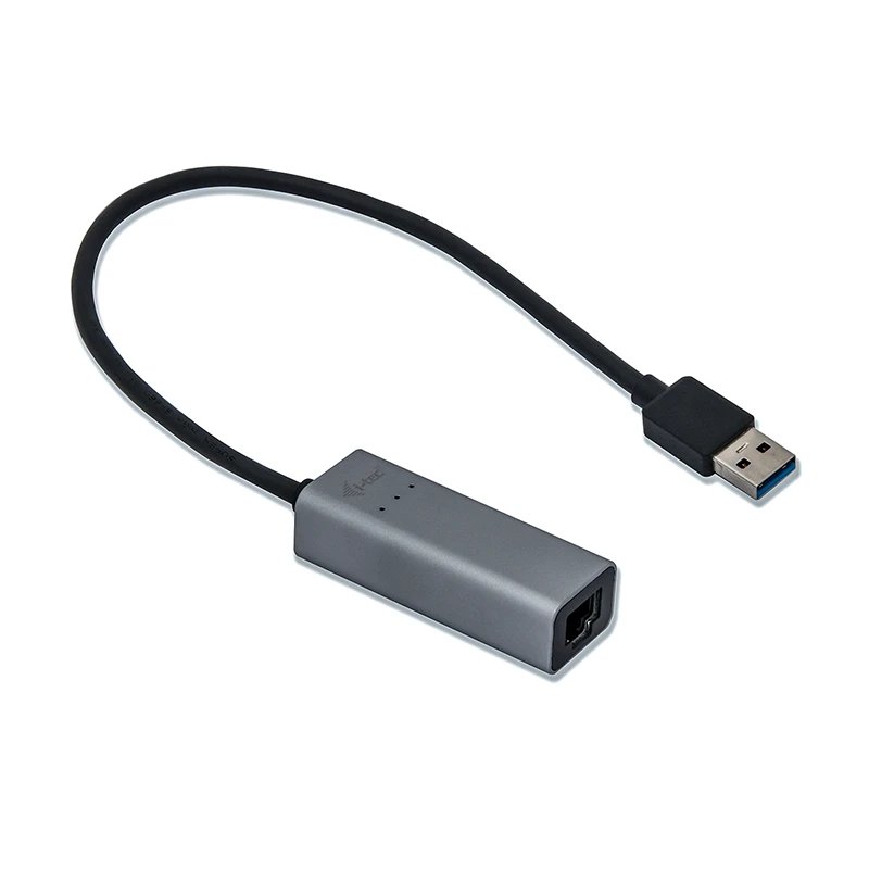 I-Tec - Adaptador USB 3.0 a Gigabit Ethernet U3METALGLAN con chipset Realtek RTL8153, negro, para portátiles y tablets compatibles con Windows, macOS, Linux y Android