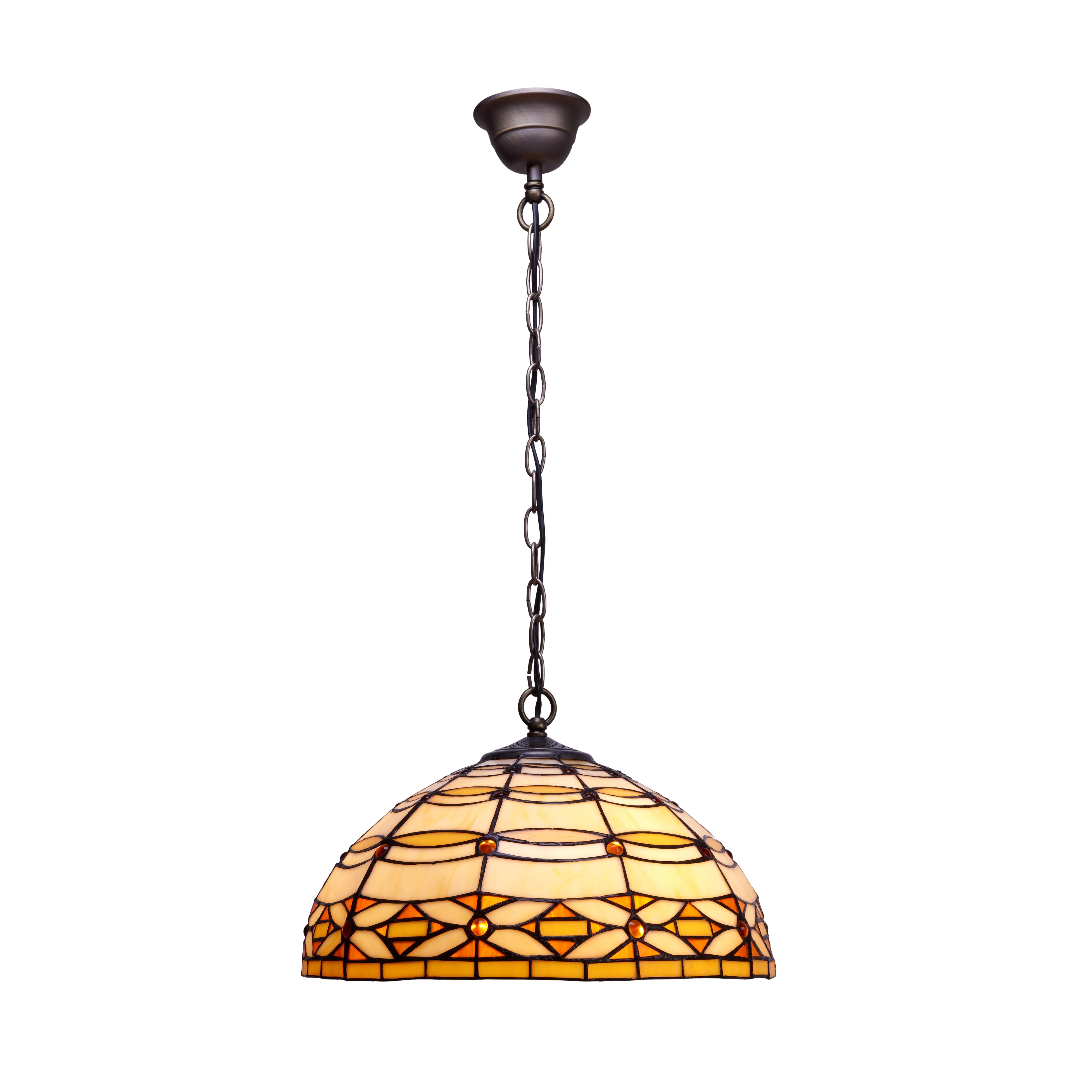 Colgante de techo mayor diámetro 40cm con cadena Serie Marfíl FIJALO LG225199