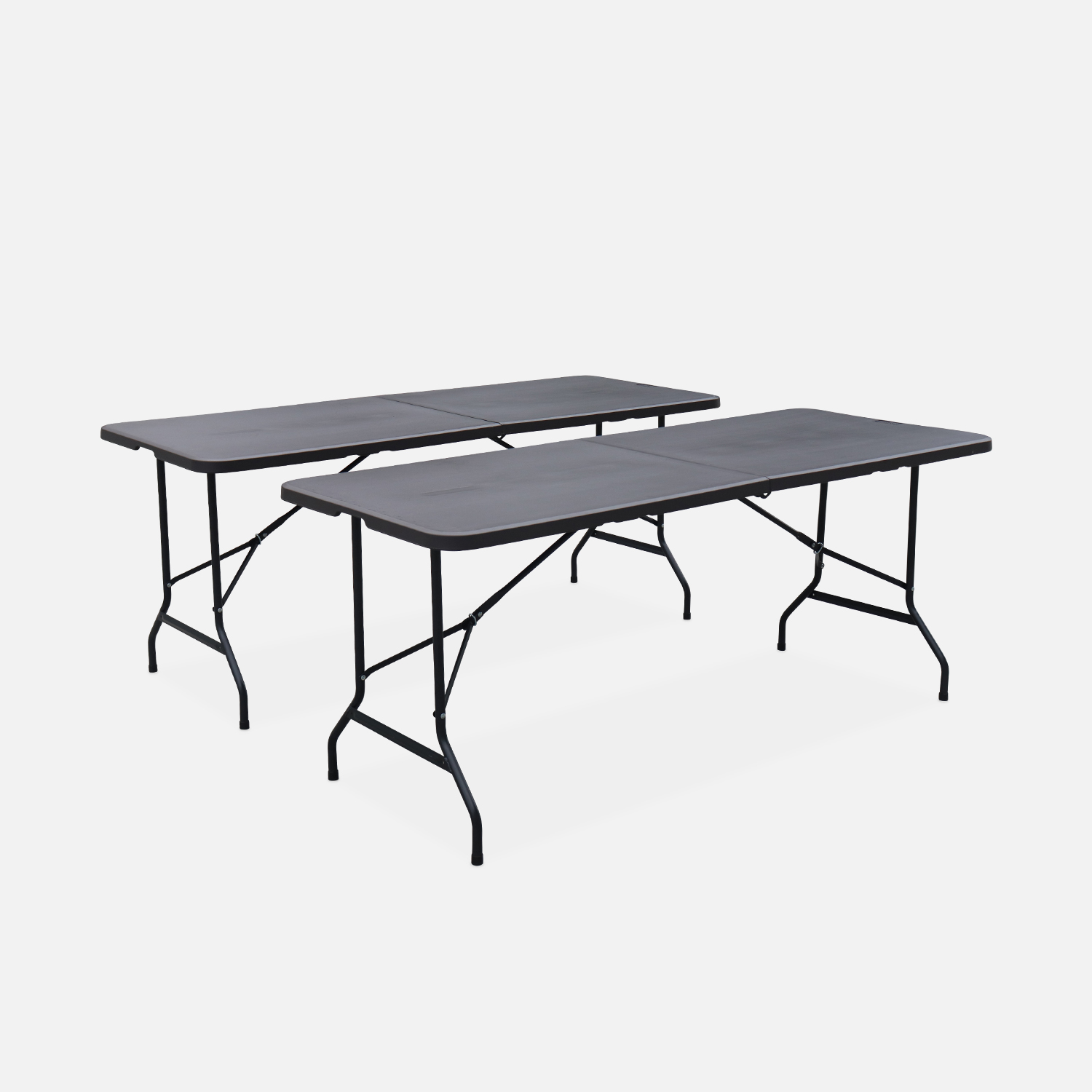 sweeek - Mesas plegables portátiles para eventos, set de 2 , Fiesta 180cm x2 , 180x69x73