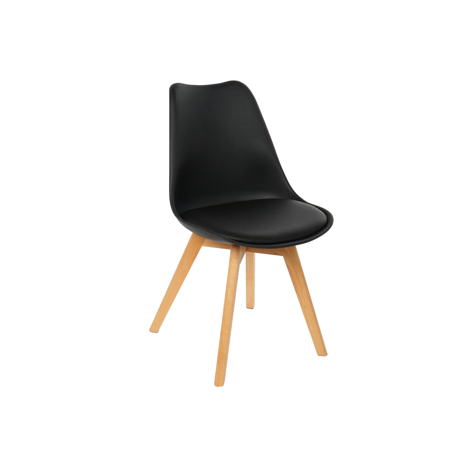 Silla pp pu 48x55x83 acolchado negro , El mejor complemento para tu hogar.