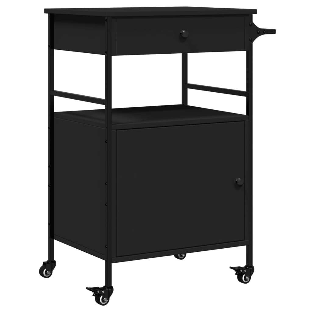 vidaXL Carrito de cocina de madera de ingeniería 56x43x89,5 cm