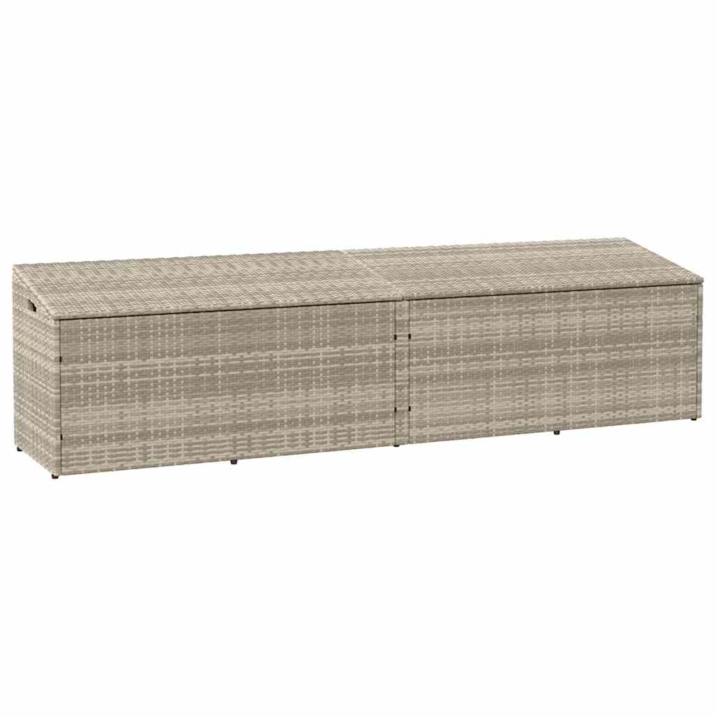 vidaXL Caja de almacenaje de jardín ratán sintético 220x50x58 cm