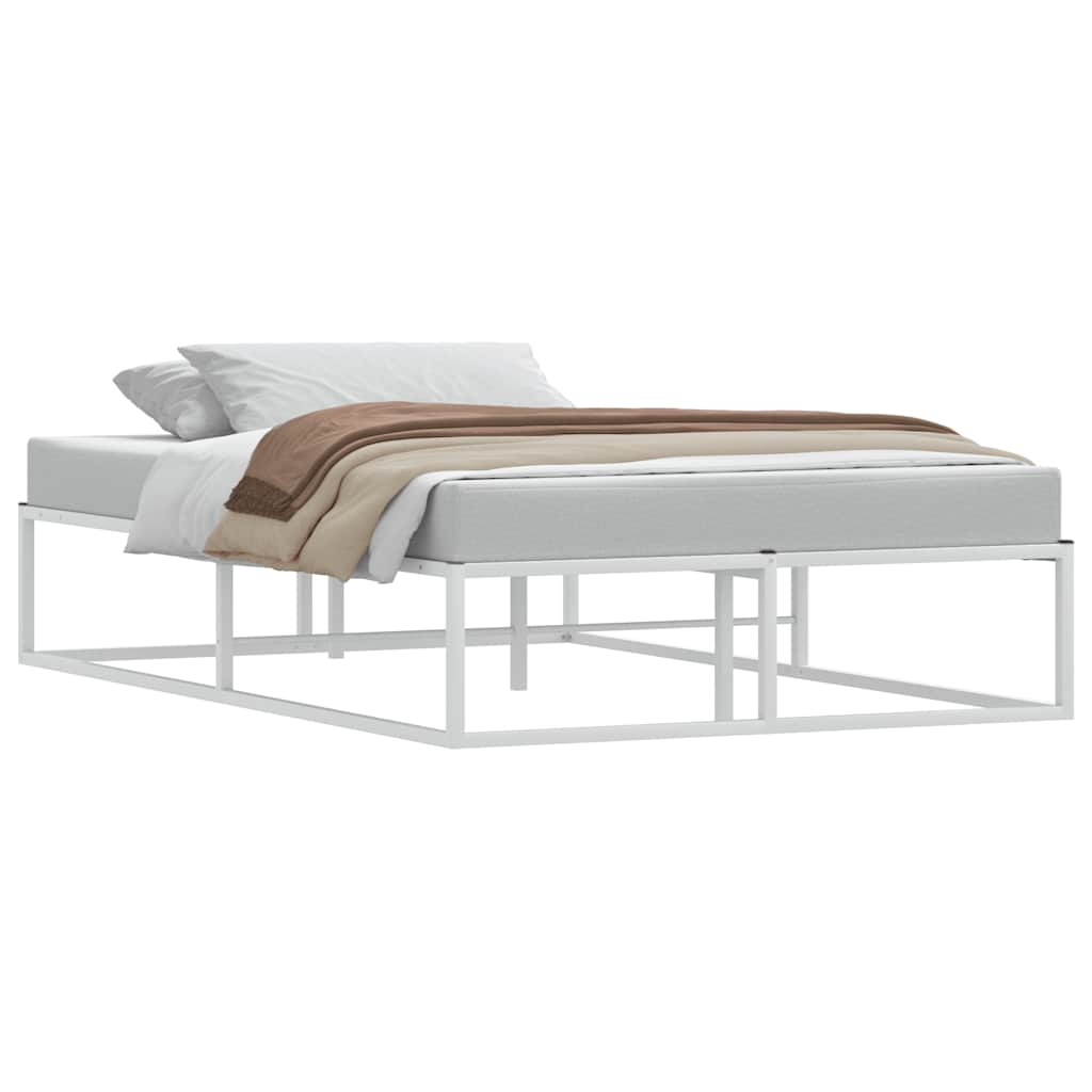 vidaXL Estructura de cama sin colchón de metal blanco 120x200 cm