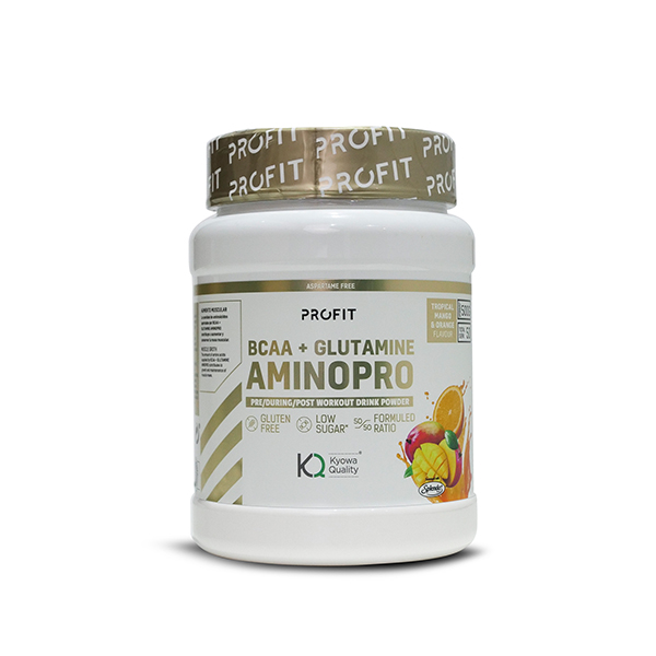 PROFIT BCAA + Glutamine Amino PRO - 500 gr Suplemento de Aminoácidos BCAA y Glutamina en Polvo