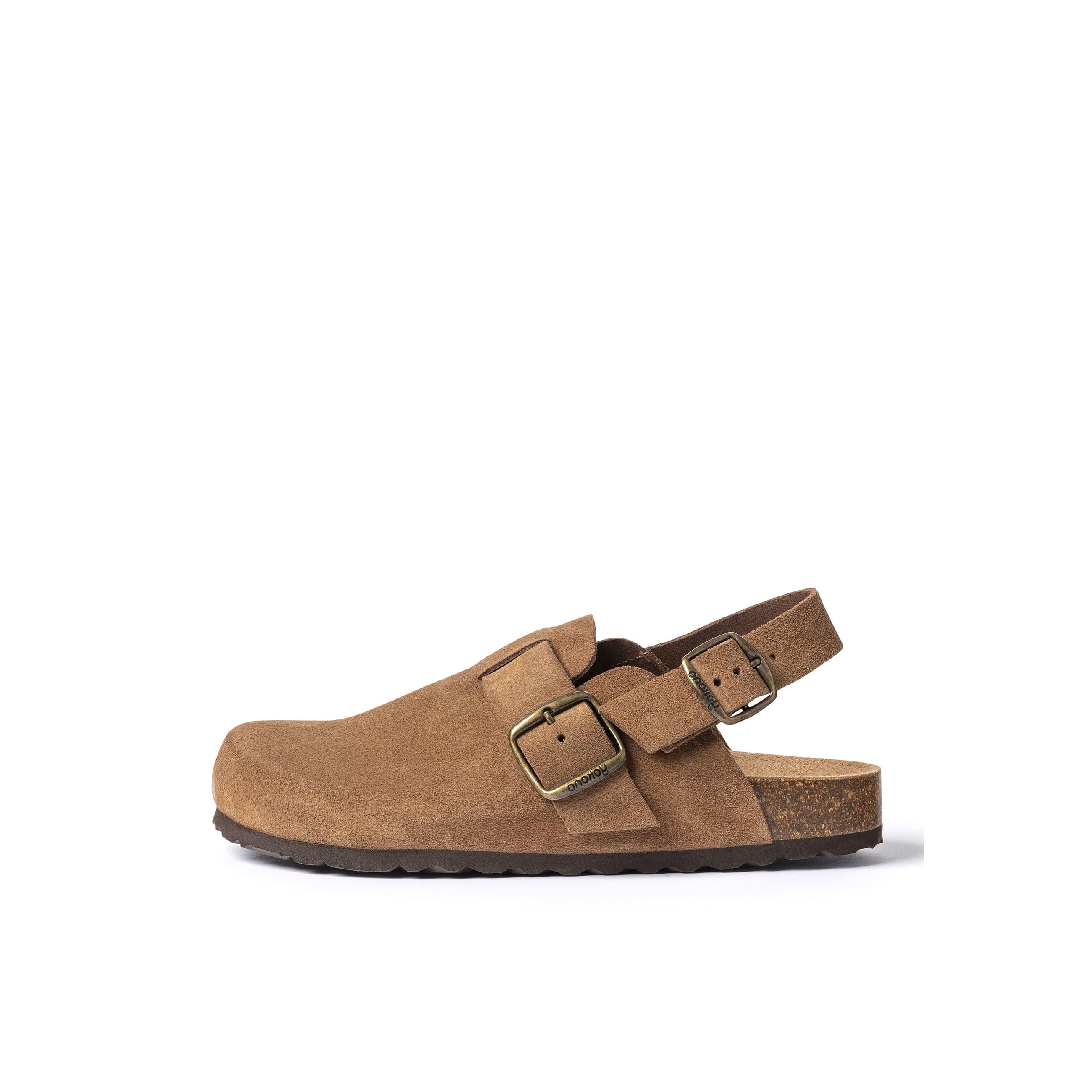 YOKONO Zapato plano ZUECO-600 MARRON | Zapatos mujer Otoño-Invierno | Piel vacuna  Serraje | 2 CM