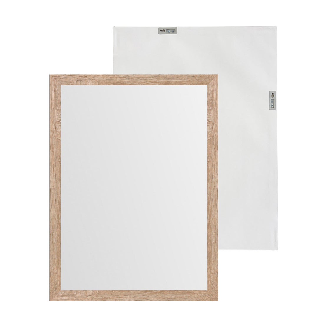 Espejo de pared rectangular con marco color roble de 76x56 cm Espejo con marco de 35 mm de ancho. Ideal para dormitorio o recibidor. Preparado para colgar en horizontal o vertical CasaSelección