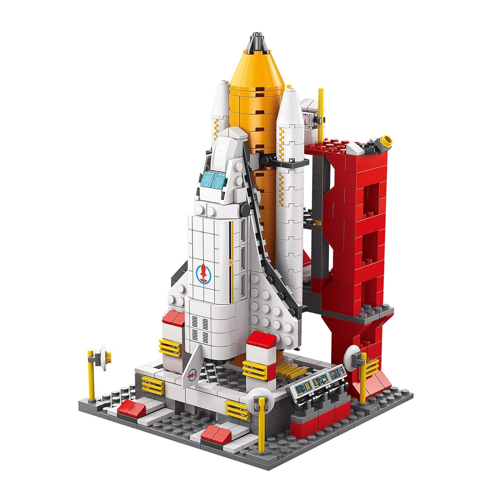 ZeMo - ZEMO- Transbordador espacial de juguetes para niños, 1000 piezas, kit de construcción de cohetes aeroespacialesSTEM 7 en 1 para niños desde 6 años, piezas montables
