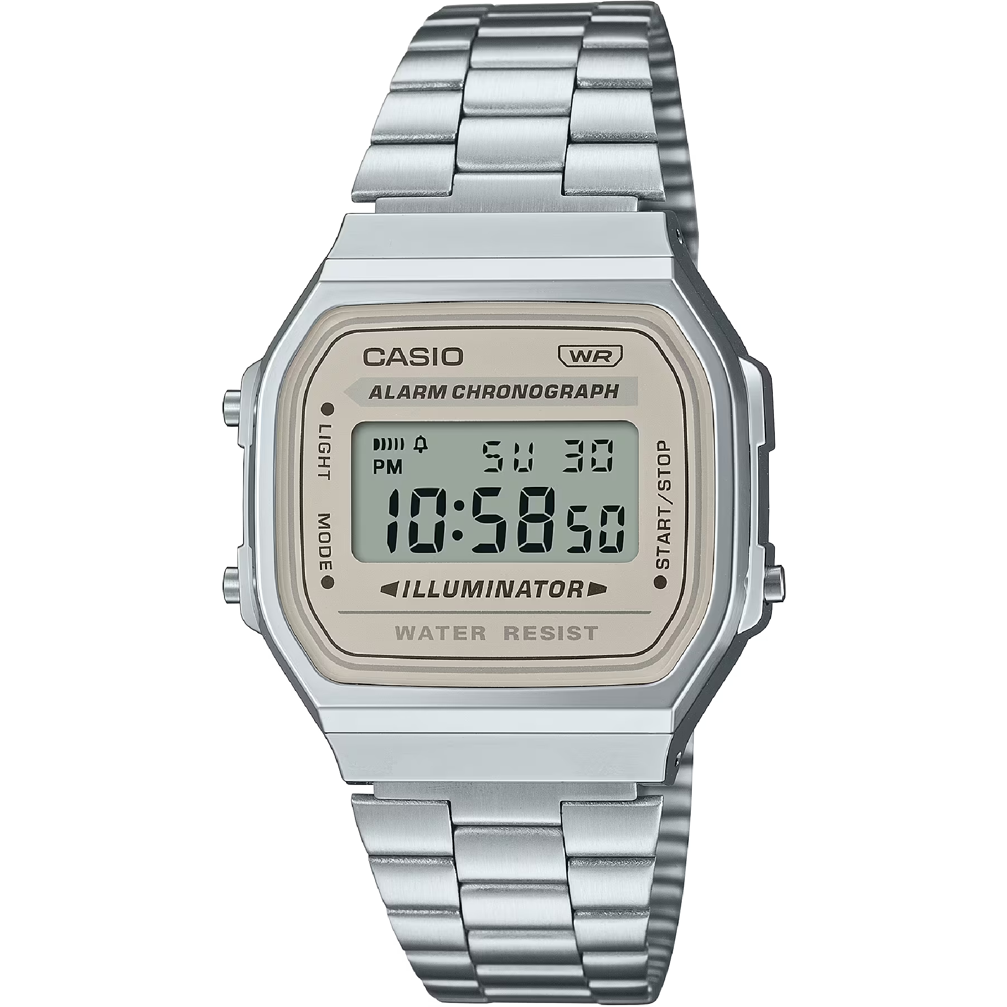 Reloj Casio A168WA-8AYES - Cronómetro 1/100s, Alarma Diaria, Retroiluminación Verde Azulado