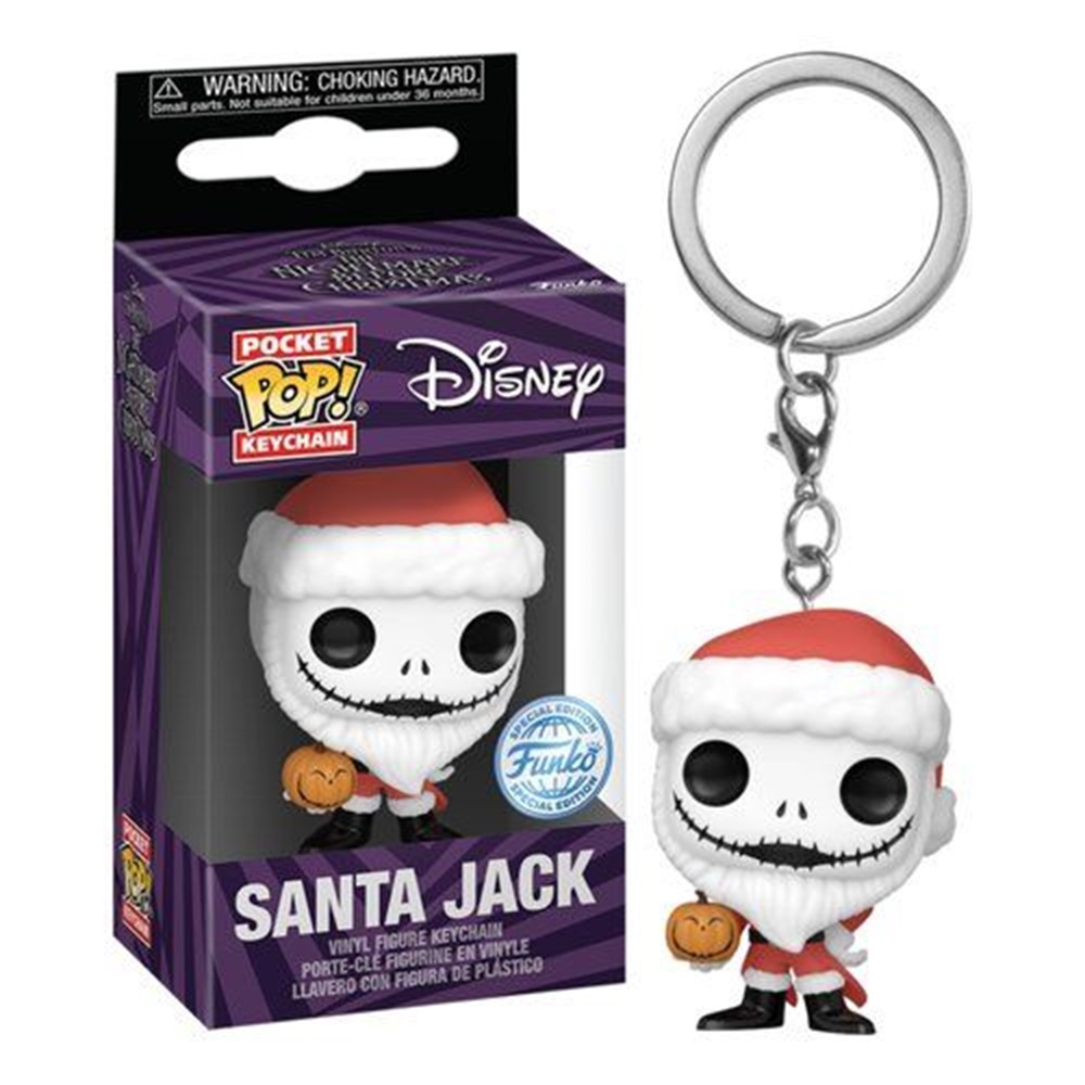 FUNKO POCKET POP! LLAVERO: PESADILLA ANTES DE NAVIDAD – SANTA JACK, 82822, TIENDA CON LICENCIA OFICIAL