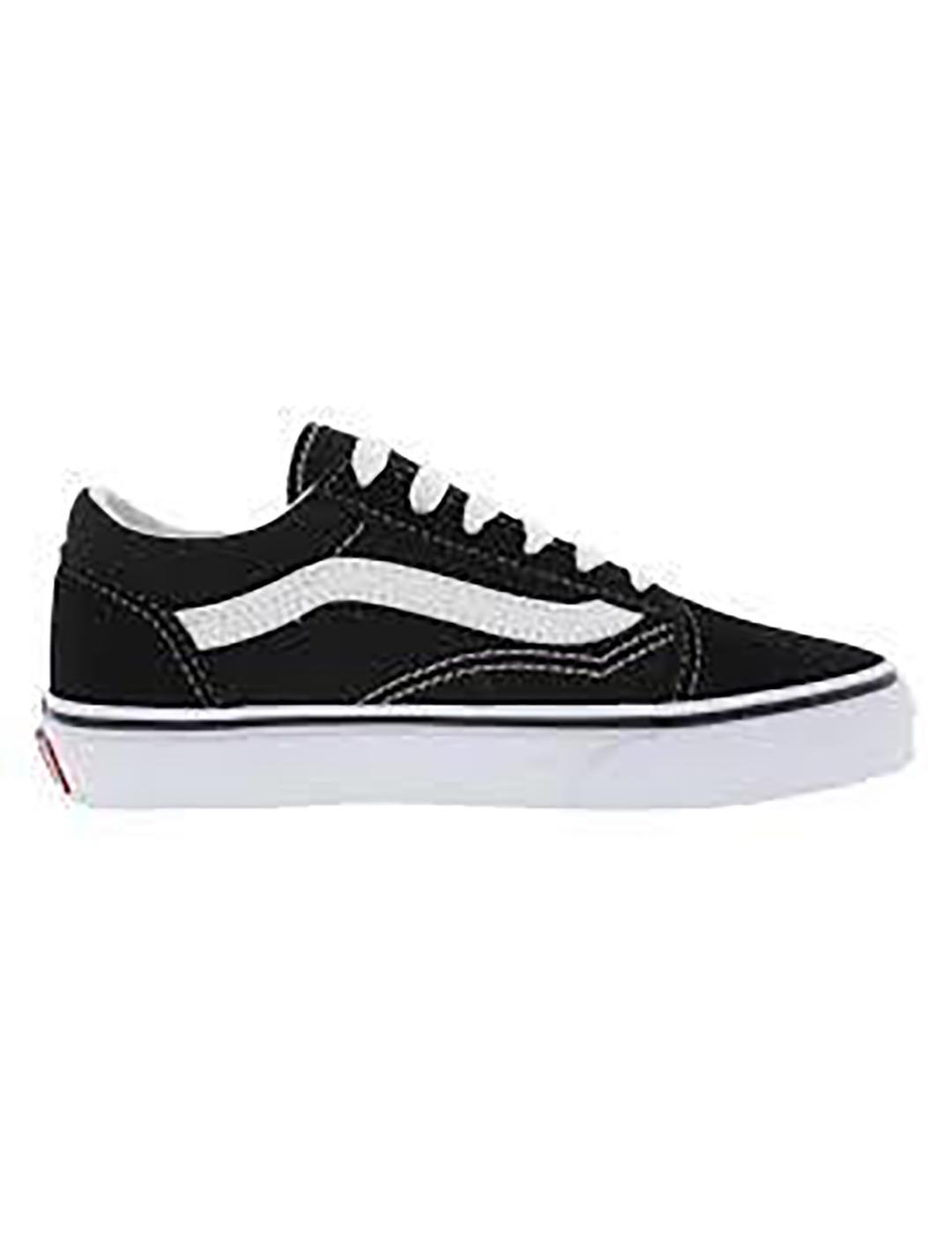Zapatilla Deporte Niño Vans Old Skool Negra - Renovada con Cordones y Caña Baja