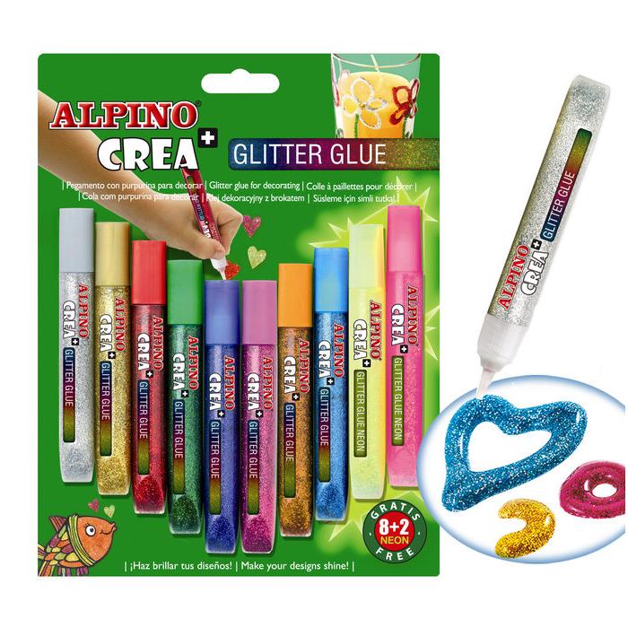 ALPINO BLISTER 8 + 2 GLITTER CLASSIC ALPINO VARIOS PAPELERIA