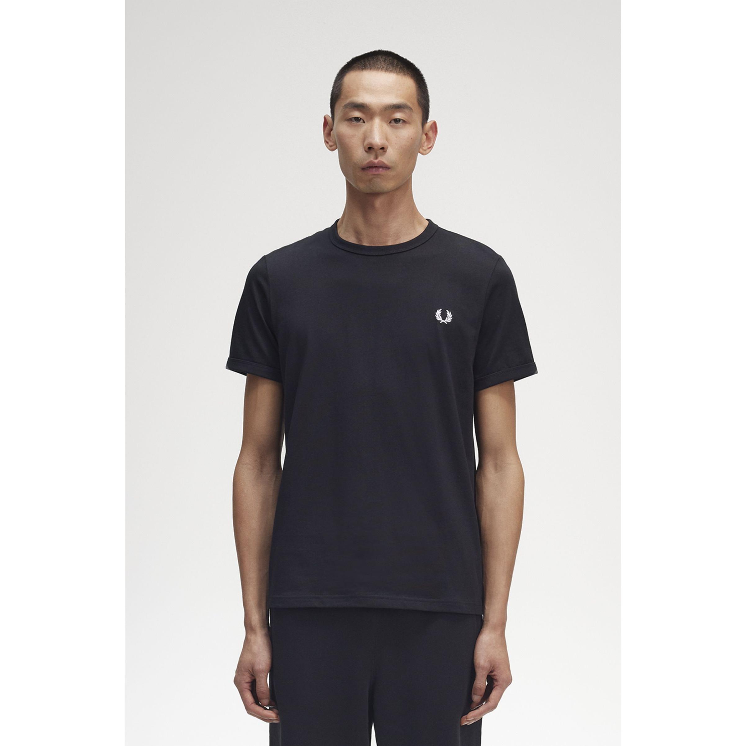 CAMISETA FRED PERRY M/C MINILOGO NEGRA